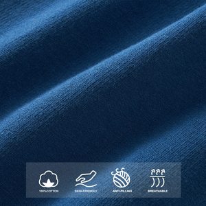 Pantalon Homme 100% Coton, Joggers Simples à Cordon de Serrage, Motif Uni, Logo Personnalisé sur le Devant avec Options Multicolores, Pantalon pour Homme - Product Image 5