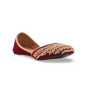 Maroon Fancy Khusa EC8337 Pisos de Mujer - Product Image 2