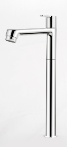 Robinet de lavabo S&R en chrome, monocommande, à poser sur le comptoir, design minimaliste, anti-corrosion, pour salle de bain - Product Image 5