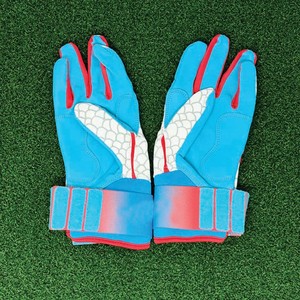 Guantes de Bateo Deportivos Clásicos Personalizados para Adultos, en Pares, para Béisbol y Sóftbol, de Spandex Gris y Negro, con Cierre de Velcro, Ambidiestros - Product Image 5