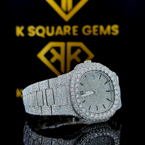 ผู้ส่งออกขายส่งคุณภาพสูง นาฬิกาข้อมือควอตซ์อัตโนมัติแบบอนาล็อก สำหรับทุกเพศ สายแก้วมอยส์ซาไนต์ กันน้ำ 3 เมตร หรูหรา - Product Image 1