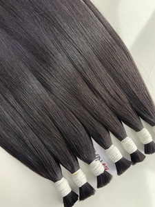 Wholesale Price Virgin Vietnamese Double Drawn Human Hair Bulk 100% Natural Soft Smooth <b>Tangle</b> Free Natural Hair - Product Image 3