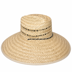 Wide Brim <b>Straw</b> Sun <b>Hat</b> With Black Cord Beach <b>Summer</b> Casual <b>Hat</b> <b>For</b> Adults Solid Color Unisex Breathable Waterproof New Style - Product Image 6