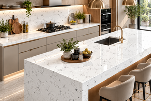 Losa de Cuarzo Blanco Ártico de Primera Calidad para Encimeras de Cocina Modernas, Azulejos de Baño y Cubiertas de Lavabo Elegantes y de Lujo - Product Image 2