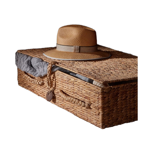 BAHAMAS Elegant Water-Hyacinth Woven Bedroom Storage Trunk Basket Multi-Usage Organizer for Bathroom <b>Wardrobe</b> Living Room - Product Image 4