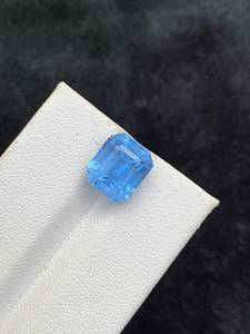 Aigue-marine naturelle Santa Maria bleu profond, pierre précieuse ronde non montée, qualité excellente, rare, certifiée par un tiers - Product Image 4