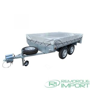 Rimorchio pianale con pacchetto di teloni piatti - Product Image 3