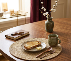 Premium Handmade Jute <b>Table</b> Mat Hogla Placemat <b>Round</b> Jute <b>Table</b> Mat <b>Table</b> <b>Runner</b> Durable <b>Table</b> Decor for Home Hotel Export - Product Image 3