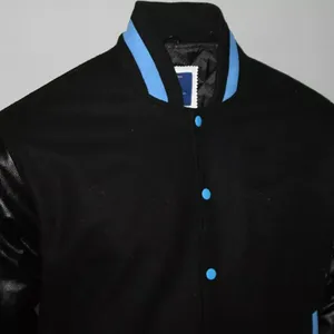 Wholesale Price Solid Color Varsity <b>Jacket</b> for <b>Men</b> Custom Logo Printed Letterman <b>Men's</b> <b>Jacket</b> Comfortable - Product Image 2