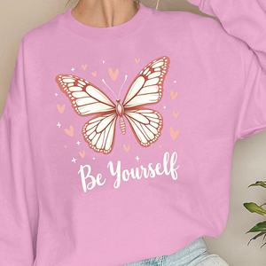 Papillon avec Be Yourself texte sweats pour femmes - Product Image 4
