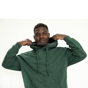 เสื้อฮู้ดดี้ผู้ชายแบบครอปทรงโอเวอร์ไซส์ สีเทา สำหรับฤดูหนาว ผ้าฟลีซเนื้อนุ่มพิเศษ ทรงยาวพิเศษ พิมพ์ลายตามสั่ง พร้อมเทคนิคการปัก - Product Image 4