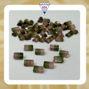 Turmalina Bicolor Natural de Afganistán, Corte Octogonal, Calidad AAAA, Certificada por IGI, Piedra Preciosa Calibrada al por Mayor para Joyería - Product Image 2