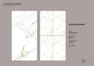 Carrelage en porcelaine brillant Prestige Reflecta 600x1200mm 60x120cm 24x48 pouces Grand format Surface décorative contemporaine - Product Image 2