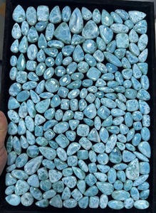 Larimar Premium AAA Cabujón, Gema Azul Natural, Forma y Tamaño Personalizados, Piedra Suelta al por Mayor para Fabricación de Joyas - Product Image 3