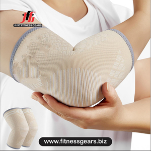Genouillère en néoprène noir avec bordure rouge, à enfiler, compression, soutien, respirante, protection universelle unisexe toutes saisons - Product Image 1