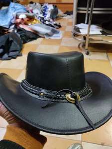 <b>Top</b> Selling Latest Eco Friendly Lightweight Winter Outdoor Travel Adjustable Unisex Casual <b>Cowboy</b> 100% Leather <b>Cowboy</b> Hat - Product Image 4