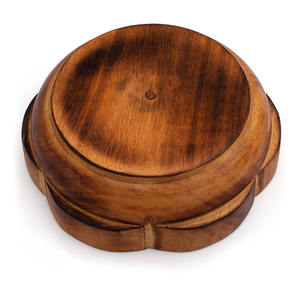 Bols écologiques en bois de manguier de qualité alimentaire chips de service de salade fruits secs table basse comptoir fête moderne luxe brûlé - Product Image 4