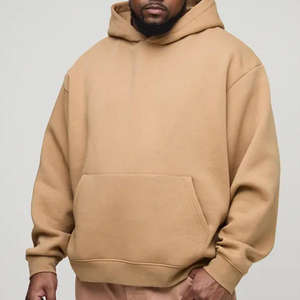 Premium Street-wear 100%Cotton Fleece Heavyweight <b>Hoodies</b> <b>Men</b> Casual Oversized <b>Plain</b> With Custom Logo Pullover Style No String - Product Image 1