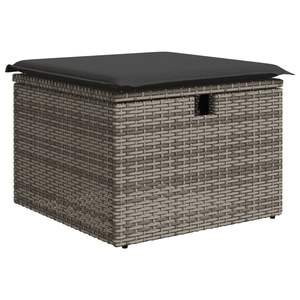 Conjunto de Sofás de Jardín en Ratán Sintético Gris Oscuro y Acero con Recubrimiento en Polvo, Muebles de Exterior Elegantes - Product Image 4