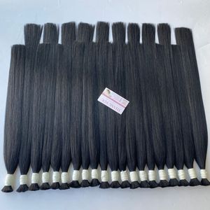 Extensiones de cabello humano real vietnamita de alta calidad de grado 12A, color negro a granel recto, proveedor mayorista de varios colores - Product Image 5