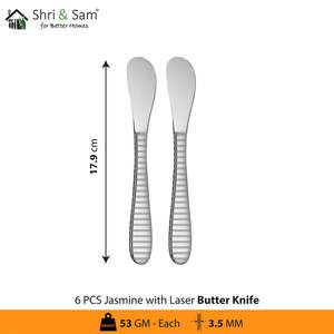 Cuchillos de cena de acero inoxidable cortados con láser Jazmín de 7 piezas - Product Image 1