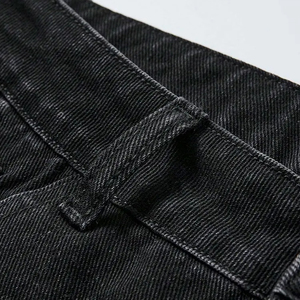 Pantalones Cortos Casuales Transpirables para Hombre, de Talla Grande, con Logotipo Personalizado, Pedrería, Bajo Deshilachado, de Alta Calidad OEM, de Tejido Pesado y Corto - Product Image 3