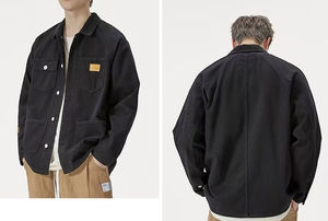 Veste de mode pour homme, haute qualité, personnalisée, décontractée, avec logo brodé, manches longues, en coton sergé, pour un look professionnel et sportif - Product Image 5