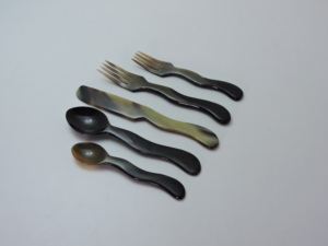 Juego de cubiertos de cuerno de búfalo de diseño exquisito, utensilios de cocina de cuerno natural, cubertería de cuerno al mejor precio - Product Image 3