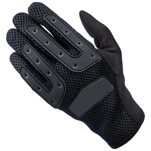 Guantes deportivos de seguridad de malla negra, hasta la muñeca, transpirables, sin forro, para uso deportivo, primavera y verano, para hombre, para motocicleta - Product Image 1
