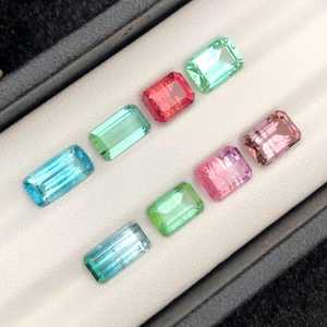 Tourmaline rose naturelle, taille octogonale, pierre précieuse brute d'Inde, qualité excellente et rare, idéale pour la création de bijoux - Product Image 4
