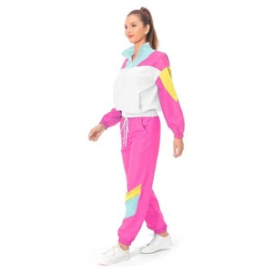 Pink <b>Colour</b> Lightweight Men's Sweatsuit Nylon Summer Windbreaker Zipper Sets Breathable Comfortable Streetwear Tracksuit - Product Image 3
