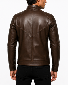 Stylish Brown <b>Leather</b> Jacket for Men Premium Genuine <b>Leather</b> Casual Streetwear Fashion Winter Essential Collection Jacket - Product Image 5
