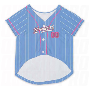 Custom Name Number Team Blue White Dog <b>Baseball</b> Jersey Personalized Pet Shirt for Cats Dogs Stylish Athletic Costume Apparel - Product Image 5