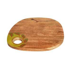Indian Supplier Wooden Chopping Board Round <b>Shape</b> Antique Finish Reusable Dishwasher Safe 1.3cm Thick Kitchenware for Cutting - Product Image 2