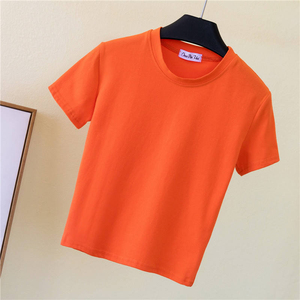 Camisetas cortas de algodón personalizadas para mujer, camisetas cortas de manga corta para mujer - Product Image 2
