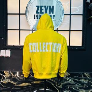 Wholesale Distressed Embroidery Sunfaded <b>Hoodies</b> 100% Cotton Oversized Heavyweight <b>Yellow</b> Men's Printed Hoodie - Product Image 4