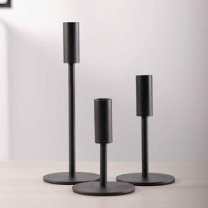 Supports de bougies coniques noirs style ferme, bougeoirs vintage pour décoration intérieure, centres de table de mariage - Product Image 3