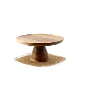 Traditional Style Handmade Durable Wooden Cake Stand with Classic Round Design for Festive Celebration Dessert Table Decoration - Product Image 2