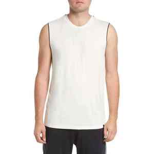 Gym Workout Quick Dry Breathable Men Tank <b>Tops</b> 100% Cotton Best Manufacturer Custom Logo Men's Sleeveless Tank <b>Top</b> OEM Service - Product Image 1