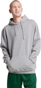 Sudadera con Capucha Premium Unisex de Felpa de Algodón Grueso Color Gris Jaspeado con Cuello en V y Bolsillo Canguro - Product Image 2
