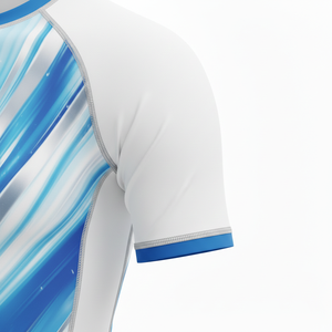 Lightweight short sleeve rash guard sublimated compression shirt breathable durable seams premium fabric MMA BJJ <b>surf</b> training - Product Image 5