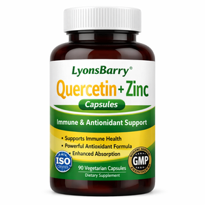 Cápsulas de Quercetina + Zinc Lyonsbarry 500mg, Apoyo Inmunitario y Antioxidante, Marca Privada OEM, Suplemento Dietético GMP - Product Image 1