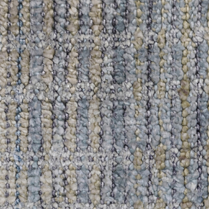 Alfombra de Lana de Pelo Grueso de Altura Media, Tejida a Mano, Antideslizante, Ecológica, Color Gris Beige con Diseño de Cuadrícula Texturizada Minimalista para Sala de Estar - Product Image 3
