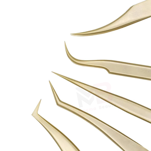 Juego de Pinzas para Extensión de Pestañas de Acero Inoxidable con Empaque Personalizado y Marca Privada, Pinzas para Pestañas con Punta Inclinada y Puntiaguda para Volumen - Product Image 6