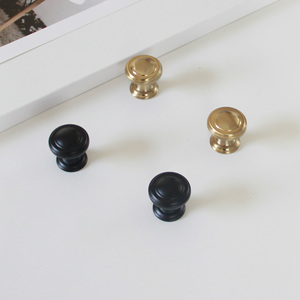 Manufacturer Price Zinc Alloy Round Cabinet <b>Knob</b> Modern Gold <b>Black</b> Drawer Handle for Kitchen Bathroom Furniture Hardware - Product Image 4