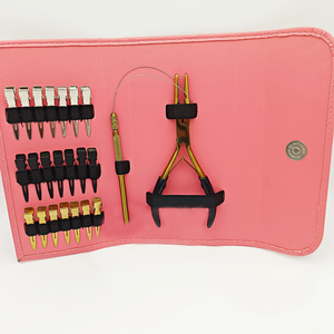 Bolsa de Almacenamiento para Extensiones de Cabello de Acero Inoxidable Rosa, Plástico y Metal, de Uso Comercial, con Kit de Herramientas y Alicates de Microenlace - Product Image 6