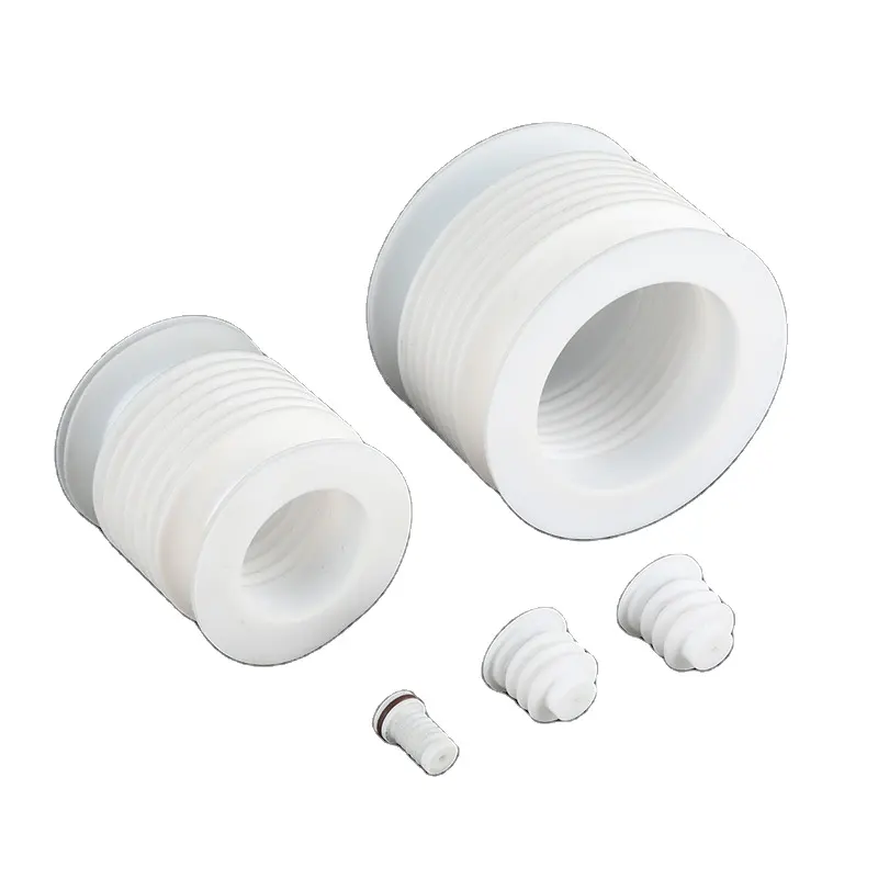 เครื่องบรรจุลูกกรง PTFE และเครื่องดื่ม ลูกกรงยืดหยุ่นสําหรับวาล์วเติม ลูกกรงท่อลูกฟูก PTFE