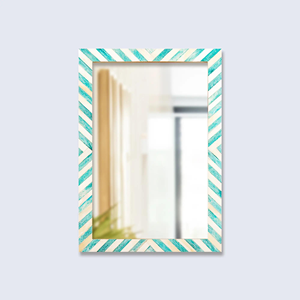 Miroir mural Art Déco fait main en os incrusté, avec couleur et design personnalisables pour la décoration de la maison et de la salle de bain - Product Image 1