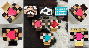 Pince à cheveux mini en cuir de vachette véritable, personnalisée OEM ODM, faite à la main, motif cœur mignon, accessoires de mode - Product Image 3