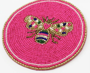 Posavasos de Lujo Hecho a Mano con Cuentas y Bordado de Perlas, Forma Personalizada por MD Handicrafts - Product Image 6
